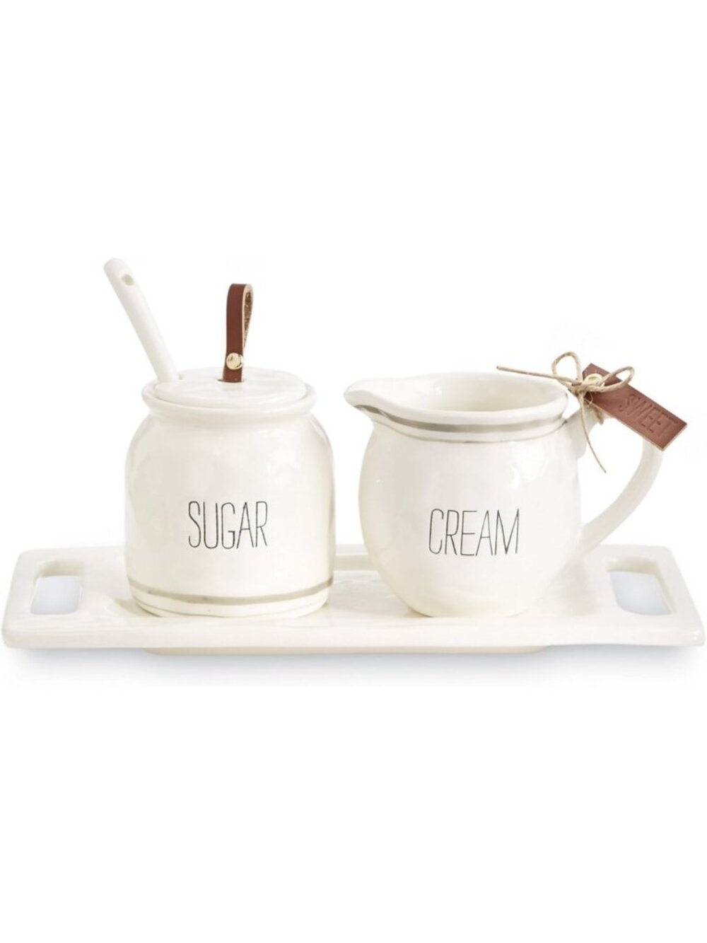 Chic 5-Piece Bistro Cream and Sugar Set | Elegant Table Decor & Serveware